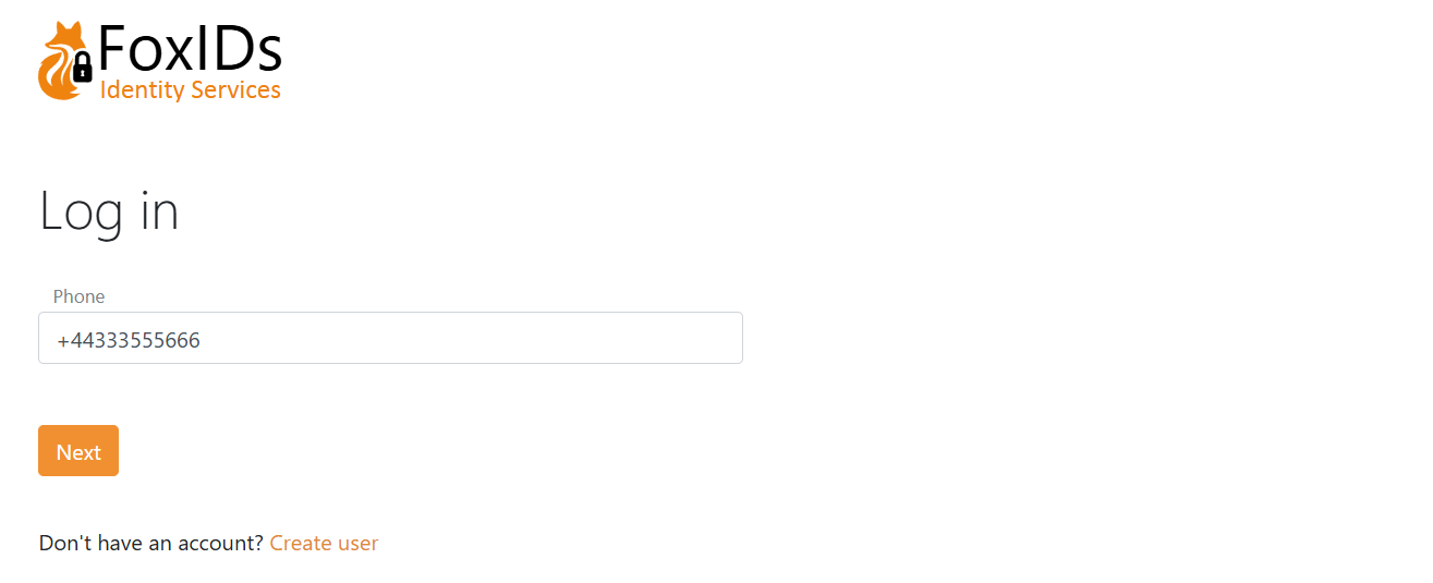 Phone number as user identifier
