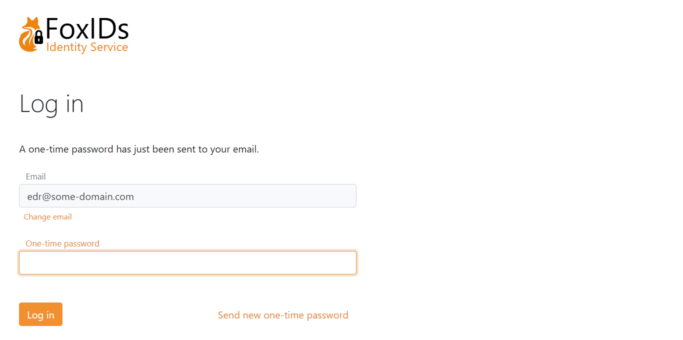 Login med engangskode via e-mail