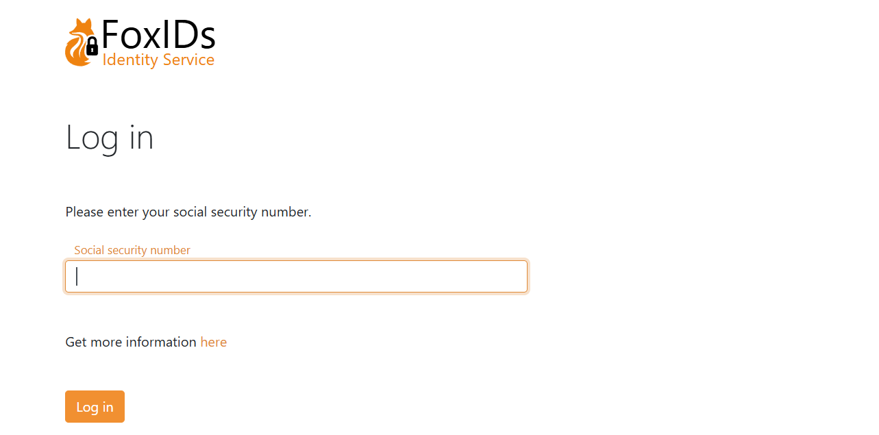 Extended UI with Social security number field in English