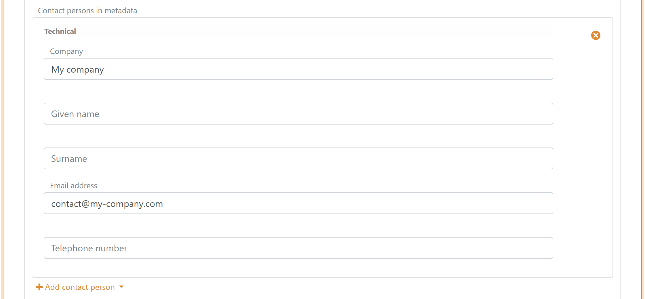 Technische Kontaktperson