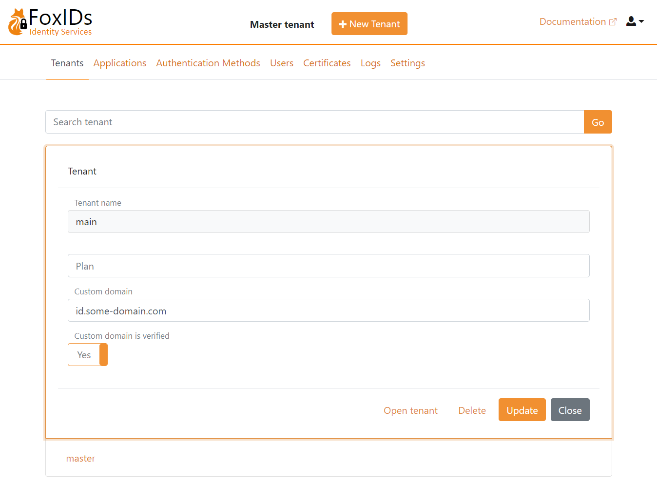 Configure reverse proxy secret