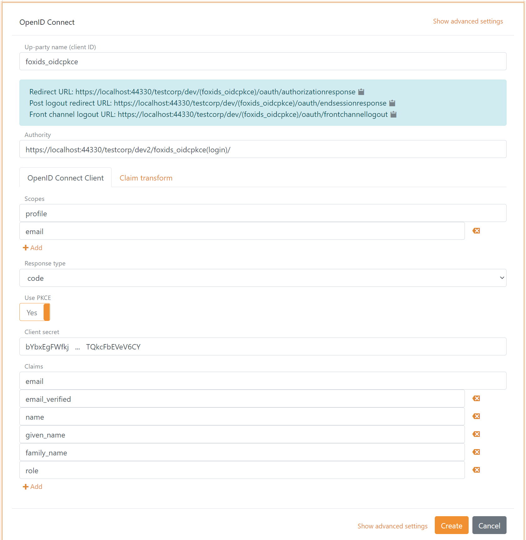 Parallel FoxIDs down-party client