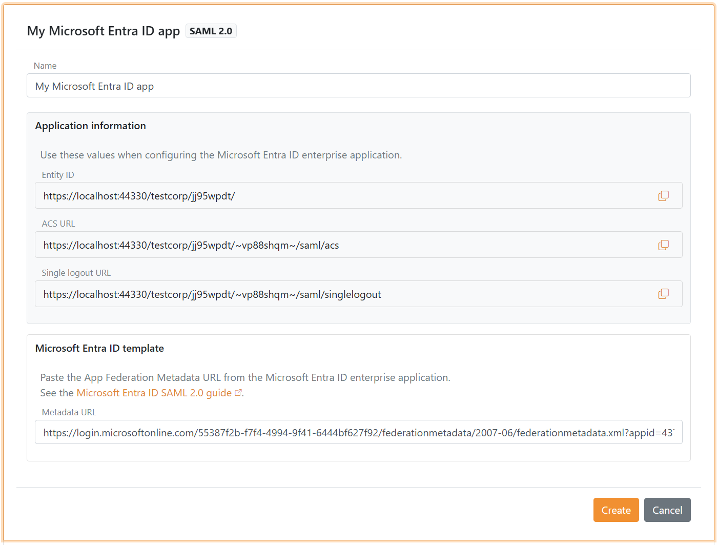 Microsoft Entra ID template metadata
