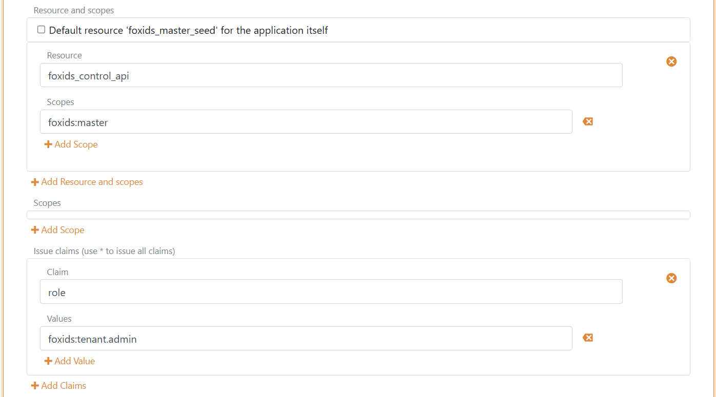 FoxIDs Control Client - master seed tool client