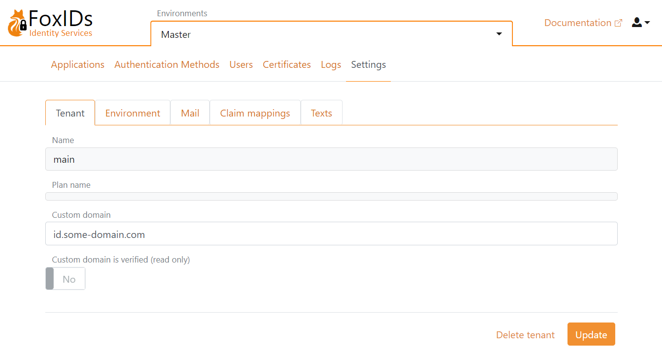 Configure custom domain