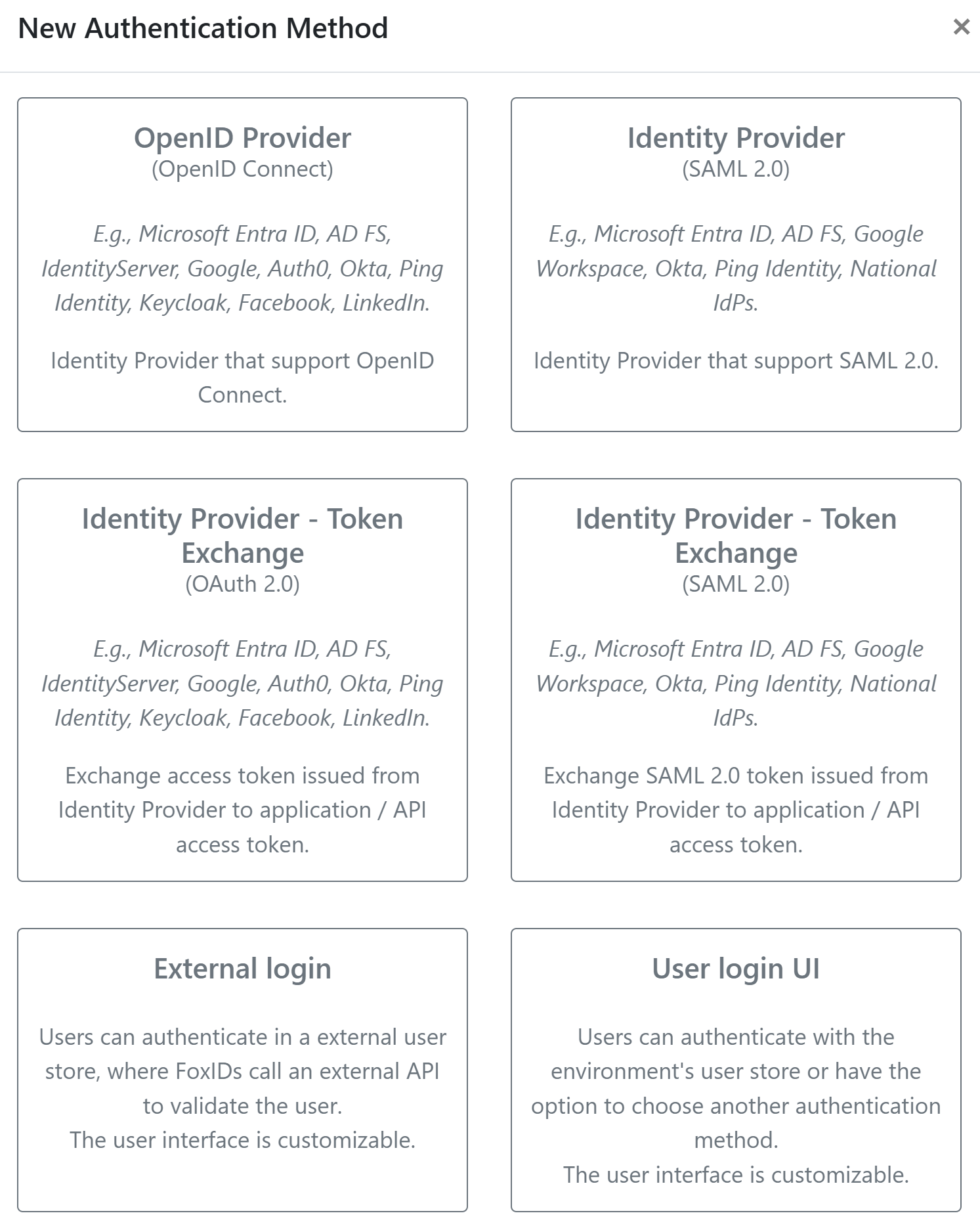 Authentication methods