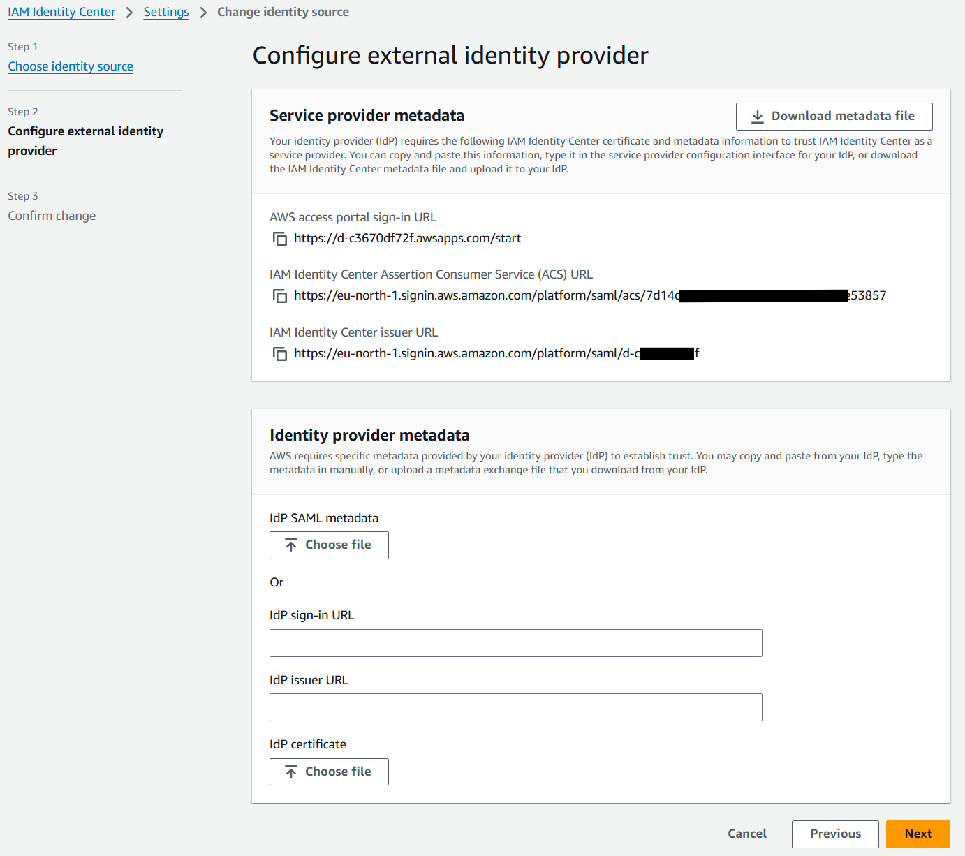 Les ACS og issuer i Amazon IAM Identity Center