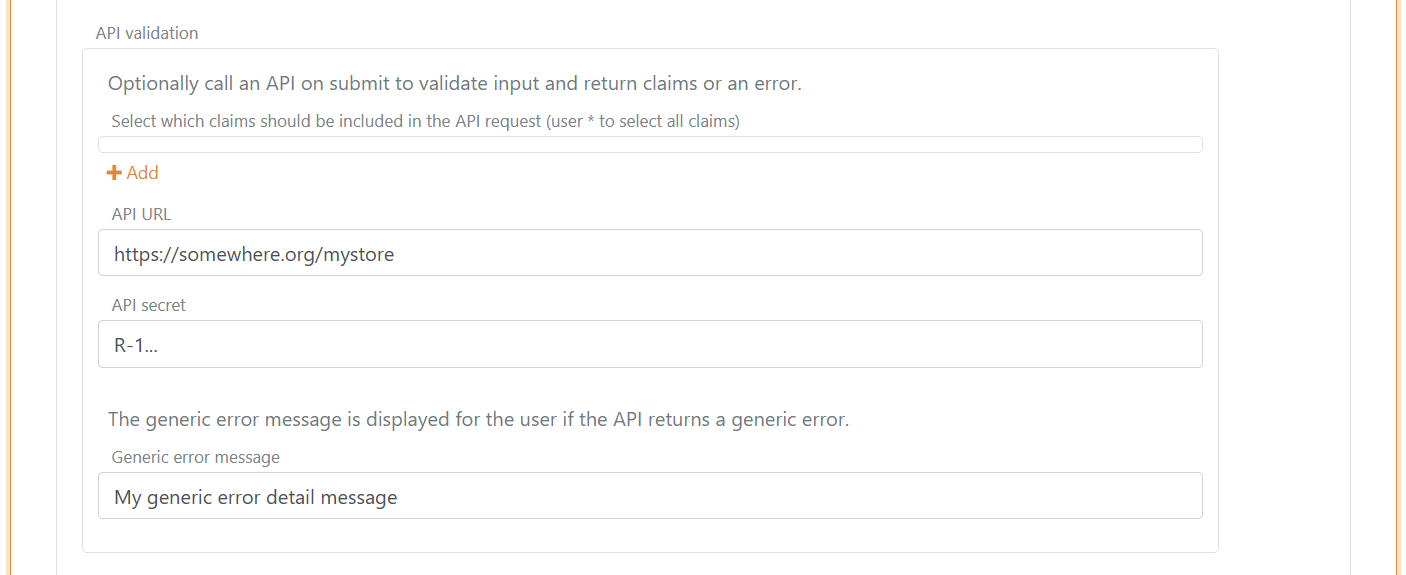 Configure extended UI API