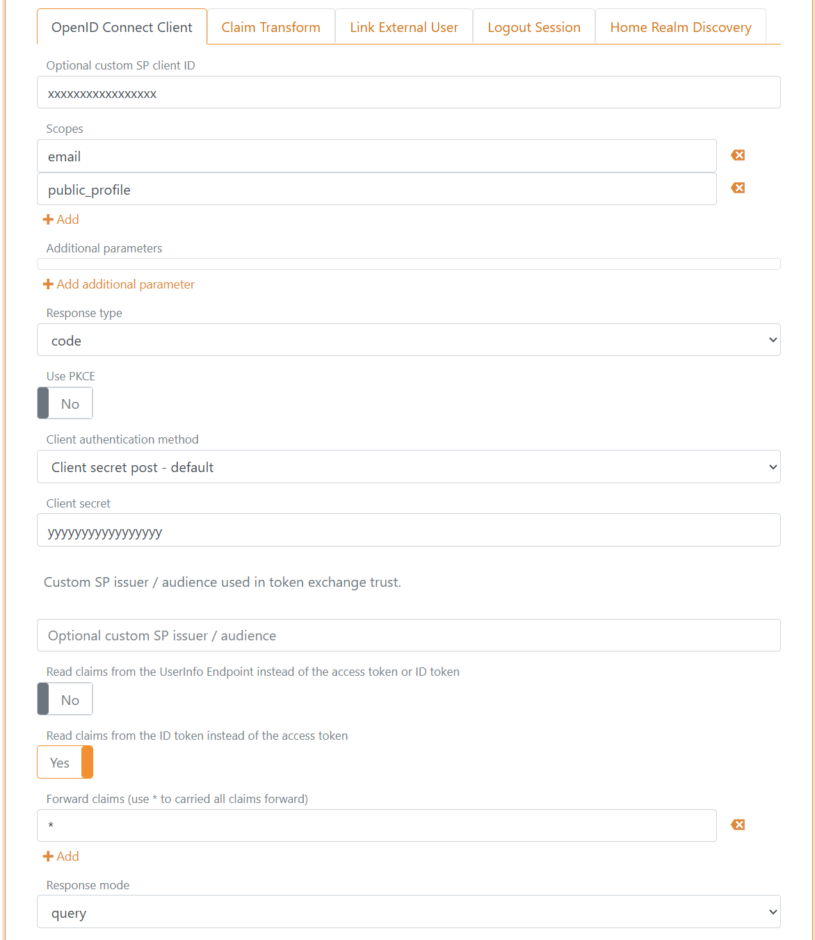 Configuratie in FoxIDs