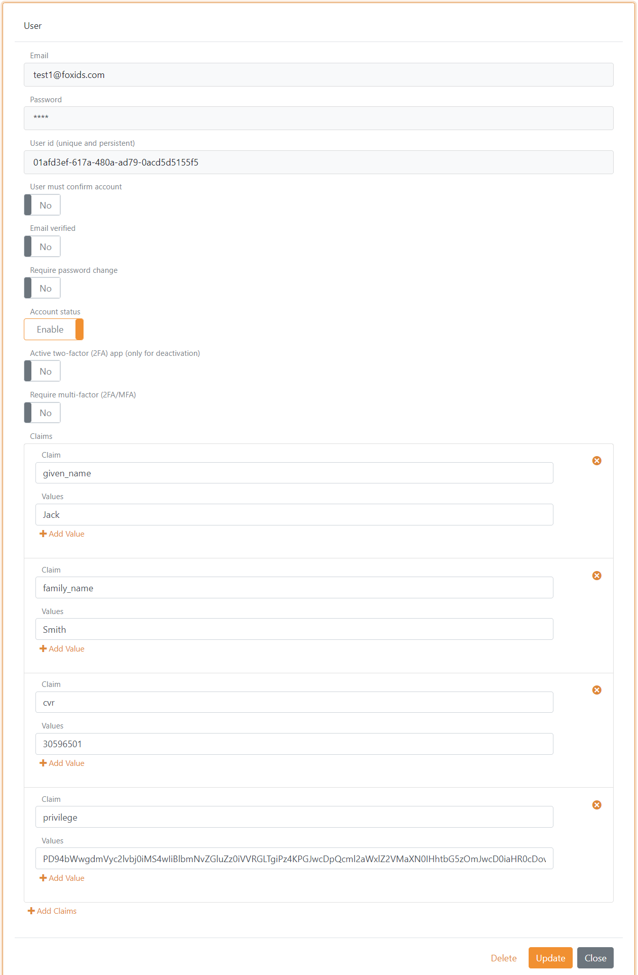 Testgebruiker 1