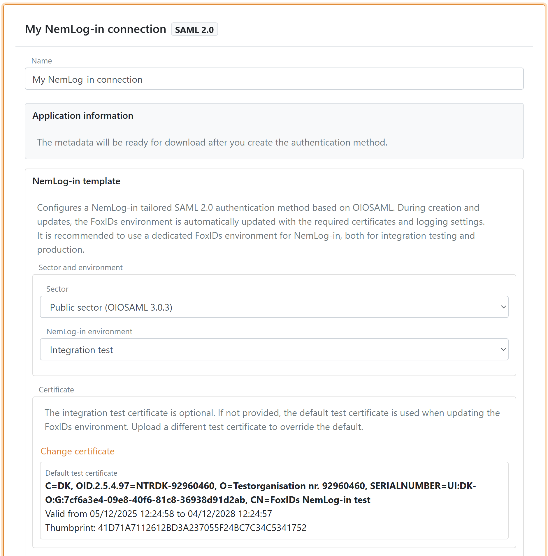 NemLog-in template instellingen