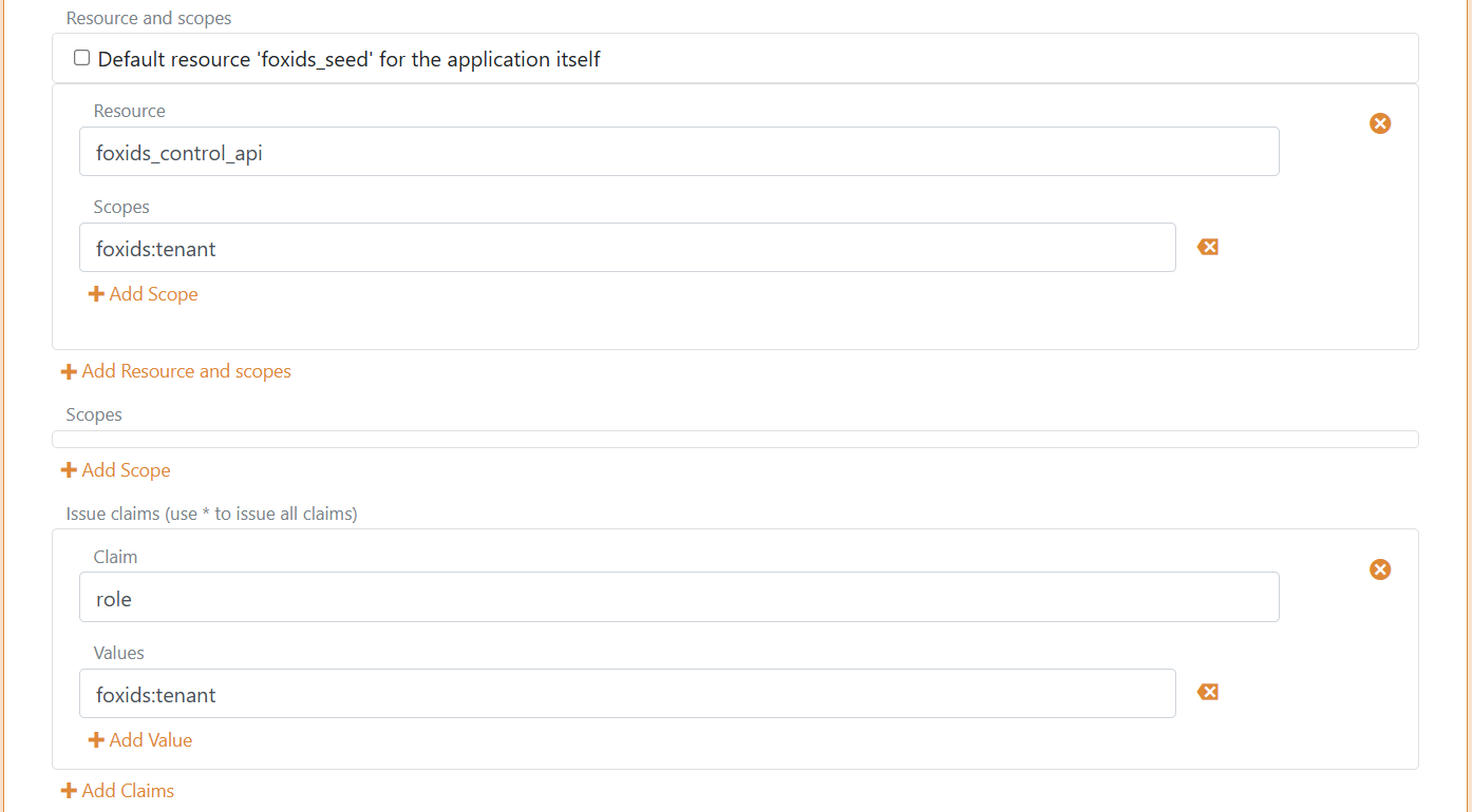FoxIDs Control Client - klient seed tool