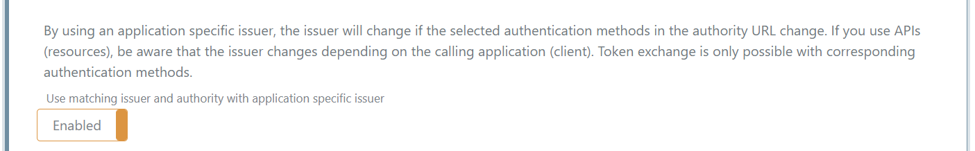 Aktivera en applikationsspecifik OpenID Connect-issuer